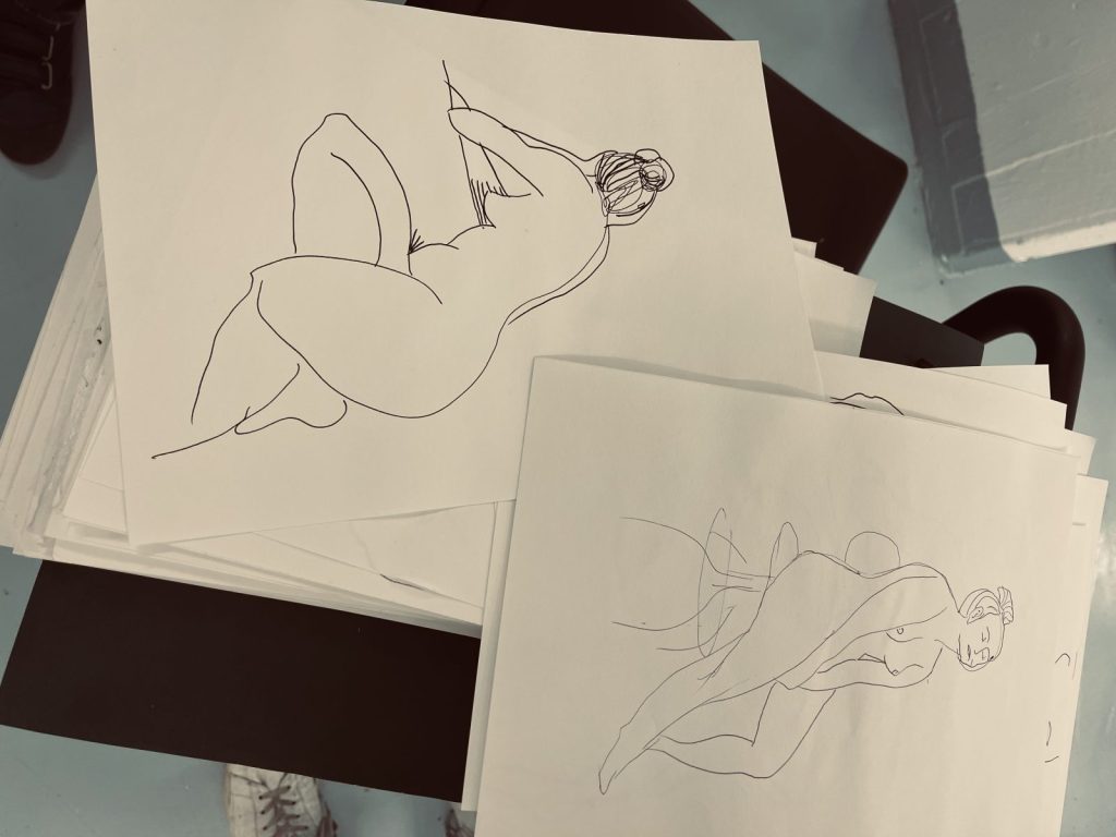 > 13 / 20 octobre 2022. Atelier : dessin de nu(e) avec modèle.